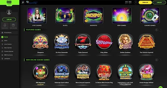 888Casino games page